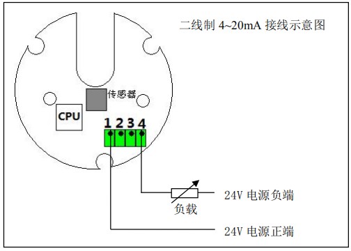 腰輪流量計二線製接線圖